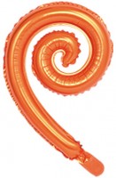 Шар (17''/43 см) Мини-фигура, Спираль, Оранжевый, 1 шт.