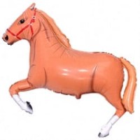 Шар (42''/107 см) Фигура, Лошадь, Коричневый, 1 шт.