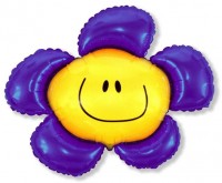 Шар (15''/38 см) Мини-фигура, Солнечная улыбка, Фиолетовый, 1 шт.