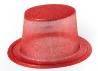 Шляпа Цилиндр, Блестящий, Красный