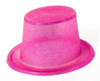 Шляпа Цилиндр, Блестящий, Розовый