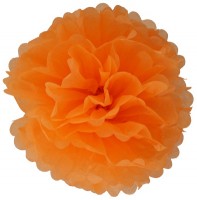 Бумажный помпон Оранжевый (16''/41 см)