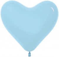 Сердце (6''/15 см) Светло-голубой (039), пастель, 100 шт.