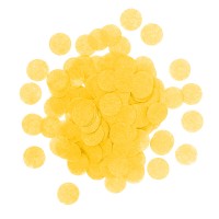 Конфетти тишью, Круги, Желтый, 1 см, 7 гр