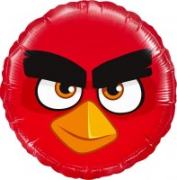 Шар (18''/46 см) Круг, Angry Birds, Красный, 1 шт.
