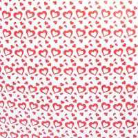 Упаковочная бумага Крафт 78гр (0,7 х 8,5 м) Валентинки, Красный / Белый, 1 шт