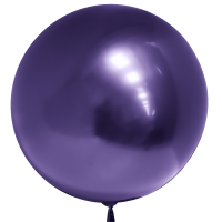 Шар (18''/46 см) Сфера 3D, Deco Bubble, Фиолетовый, Хром, 10 шт.