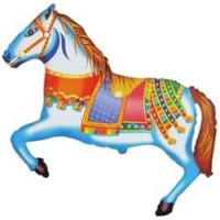 Шар (16''/41 см) Мини-фигура, Лошадь цирковая, 1 шт.