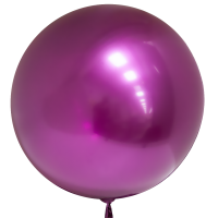 Шар (18''/46 см) Сфера 3D, Deco Bubble, Фуше, Хром, 10 шт.