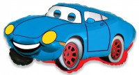 Шар (32''/81 см) Фигура, Гоночная машина, Синий, 1 шт.