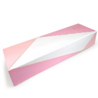 Коробка на магнитах (складная), Белый / Розовый, 63*2*12 см