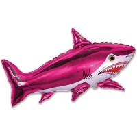 Шар (16''/41 см) Мини-фигура, Страшная акула, Фуше, 1 шт.