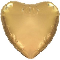 Шар (18''/46 см) Сердце, Античное золото, 1 шт.