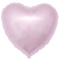 Шар (19''/48 см) Сердце, Светло-розовый, 1 шт.
