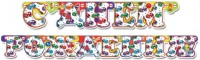 Гирлянда-буквы С Днем Рождения! (разноцветные машинки), 200 см