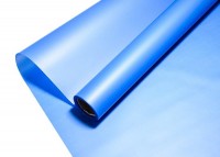 Упаковочная пленка (0,7*9,14 м) Пудровая, Синий, металлик, 1 шт.