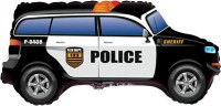 Шар (33''/84 см) Фигура, Полицейская машина, Черный, 1 шт.