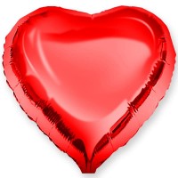 Шар с клапаном (10''/25 см) Мини-сердце, Красный, 1 шт.