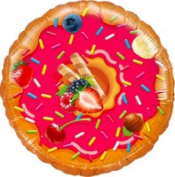 Шар (18''/46 см) Круг, Пончик, в упаковке 1 шт.