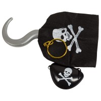 Набор пирата №6 (крюк, серьга и повязка на глаз)