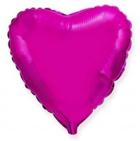 Шар (18''/46 см) Сердце, Пурпурный, 1 шт.