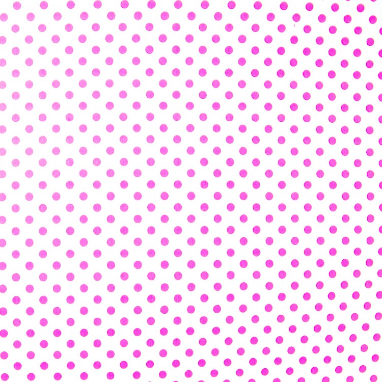 Упаковочная бумага Крафт 78гр (0,7 х 8,5 м) Розовые точки, Белый, 1 шт