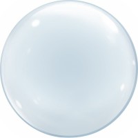 Шар (18''/46 см) Сфера 3D, Deco Bubble, Прозрачный, 50 шт.