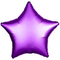 Шар (18''/46 см) Звезда, Фиолетовый, 1 шт.