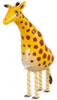 Шар (28''/71 см) Ходячая Фигура, Жираф, Желтый, 1 шт.