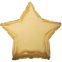 Шар (18''/46 см) Звезда, Античное золото, 1 шт.