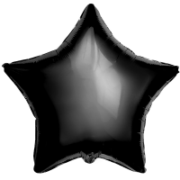 Шар (18''/46 см) Звезда, Черный, 1 шт.