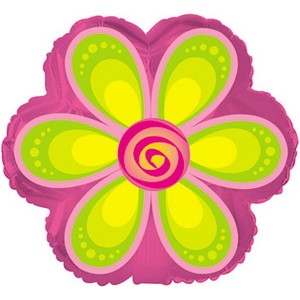 Шар (14''/36 см) Мини-фигура, Маргаритка, Пурпурный, 1 шт.