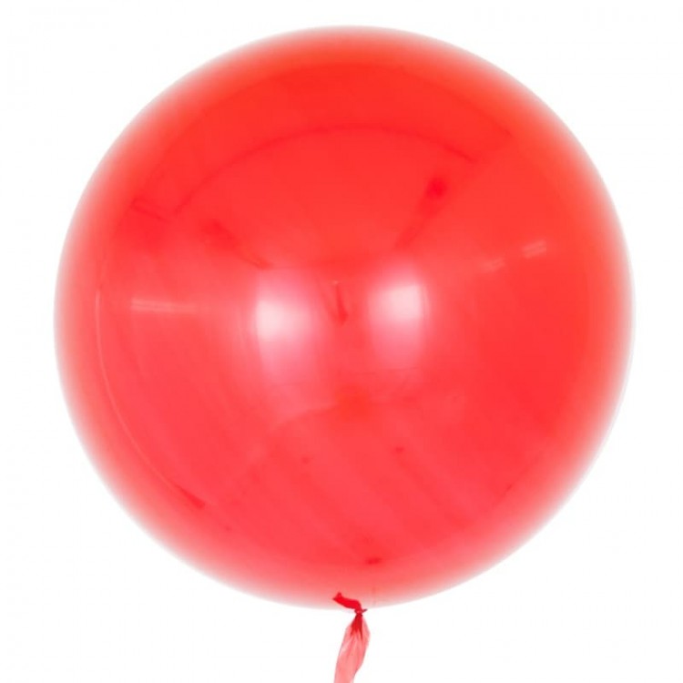Шар (18''/46 см) Сфера 3D, Deco Bubble, Красный, матовый, Глянец, 10 шт.
