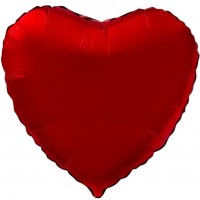 Шар (19''/48 см) Сердце, Красный, 1 шт.