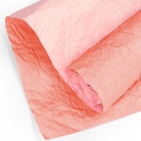 Упаковочная бумага (0,7*5 м) Эколюкс, Коралловый/Розовый, 1 шт.