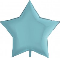 Шар (36''/91 см) Звезда, Голубой, 1 шт.