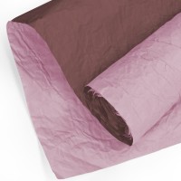 Упаковочная бумага (0,7*5 м) Эколюкс, Розовый/Черный, 1 шт.
