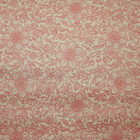 Упаковочная бумага Крафт 78гр (0,7 х 8,5 м) Цветы, Красный, 1 шт