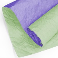 Упаковочная бумага (0,7*5 м) Эколюкс, Хаки/Фиолетовый, 1 шт.