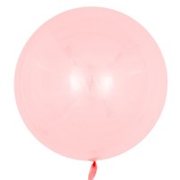 Шар (18''/46 см) Сфера 3D, Deco Bubble, Красный, Кристалл, 10 шт.