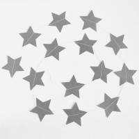 Гирлянда-подвеска Звезды, Серебро, 230 см