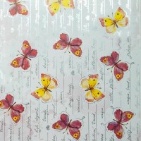 Упаковочная бумага (0,69*1 м) Элегия бабочек, 1 шт.