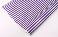 Упаковочная бумага Крафт 70гр (0,5 х 10 м) Полосы, Фиолетовыый / Белый, 1 шт