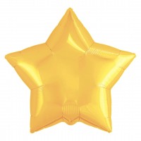 Шар (21''/53 см) Звезда, Желтый, 1 шт.