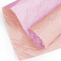 Упаковочная бумага (0,7*5 м) Эколюкс, Кофейный/Розовый, 1 шт.