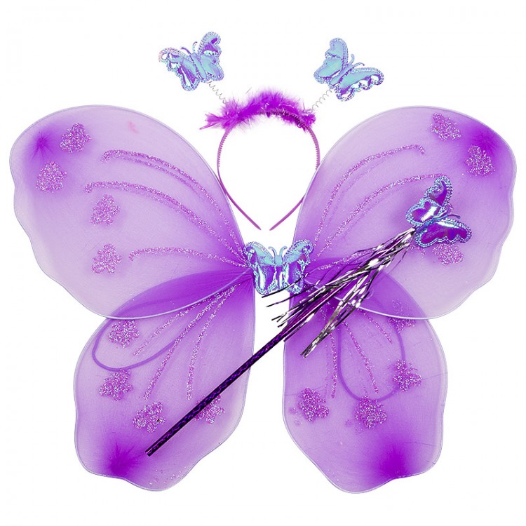 Набор Фея (крылья, ободок, волшебная палочка), Фиолетовый