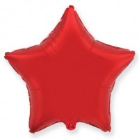 Шар (32''/81 см) Звезда, Красный, 1 шт.
