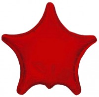 Шар (22''/56 см) Звезда, Остроконечная, Красный, 1 шт.