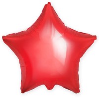 Шар (21''/53 см) Звезда, Красный, 1 шт.