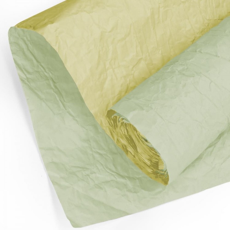 Упаковочная бумага (0,7*5 м) Эколюкс, Салатовый/Желтый, 1 шт.